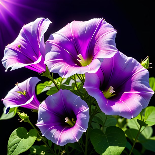 "pic of a olden bindweed, purple"
