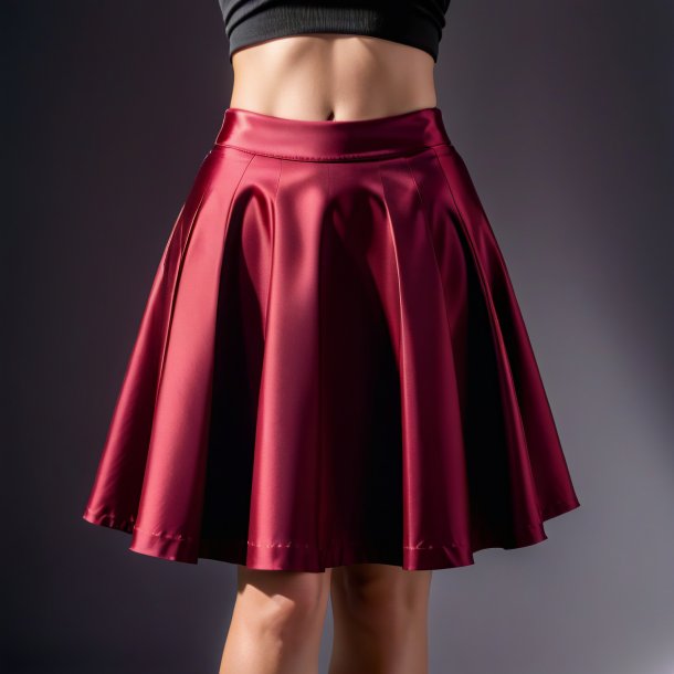 Photography of a maroon skirt from polyethylene