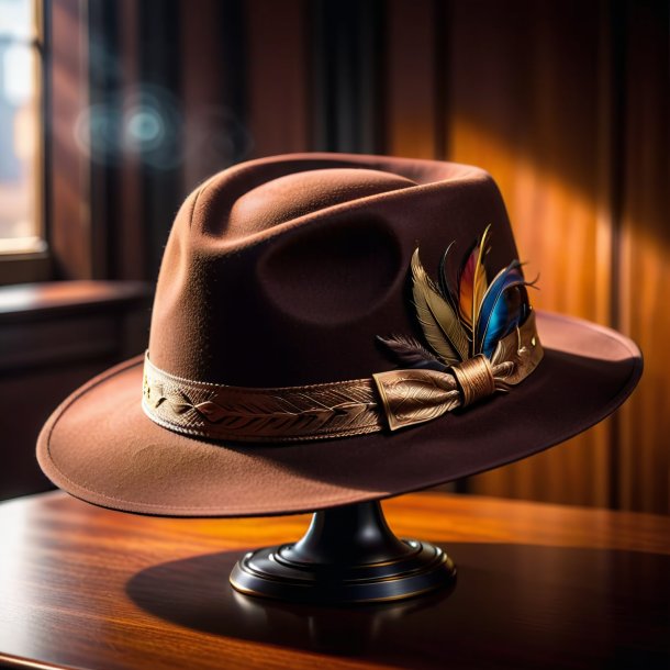 Fotografía de un sombrero marrón de hierro