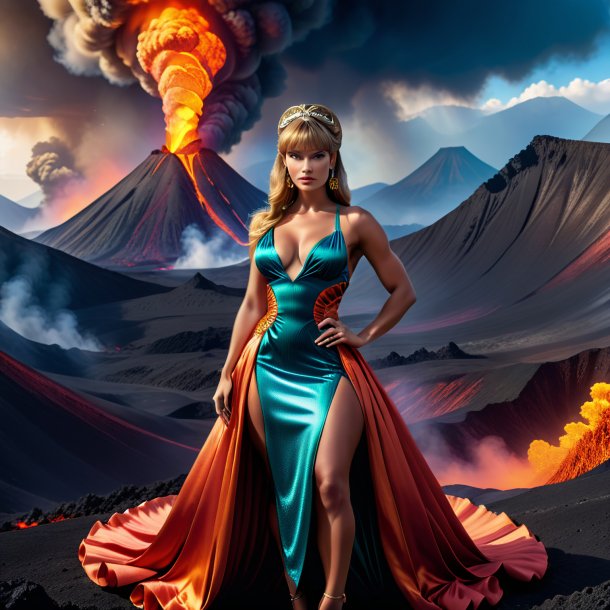 Picture of a cobra in a dress in the volcano