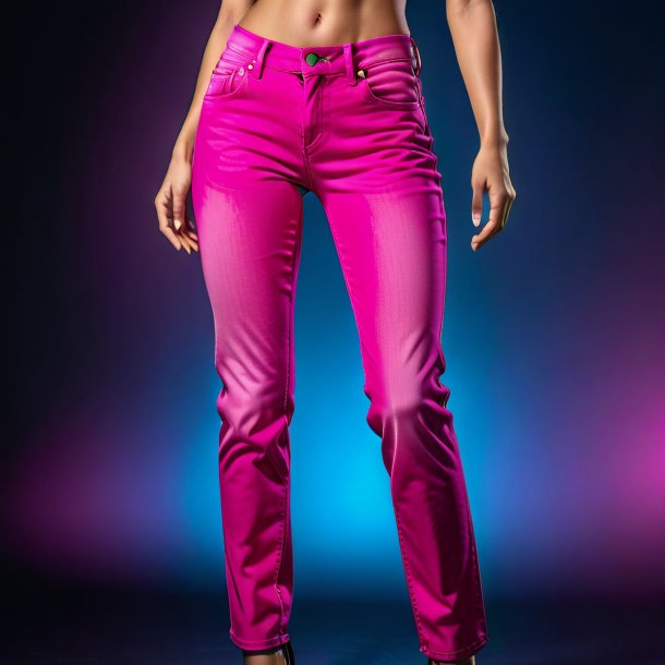 Imagen de un jeans magenta de hierro