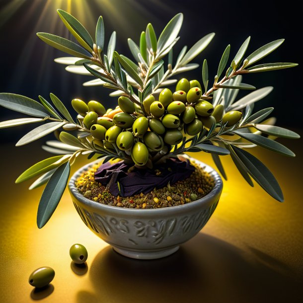 Depiction of a olive ursinia