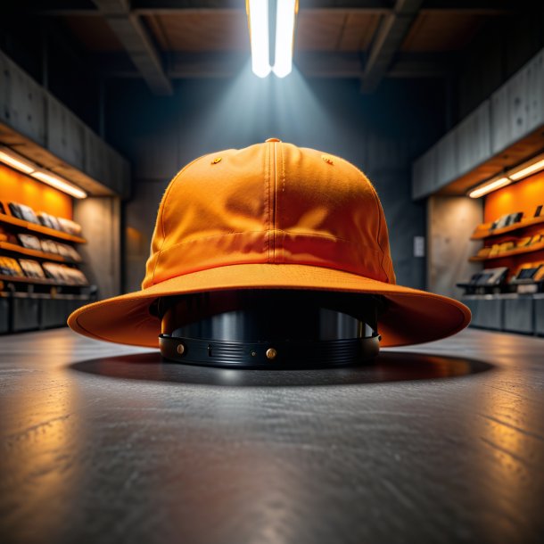 Picture of a orange hat from concrete