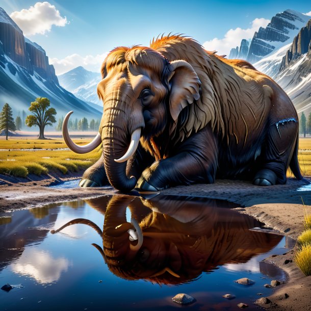 Imagen de un sueño de un mamut en el charco