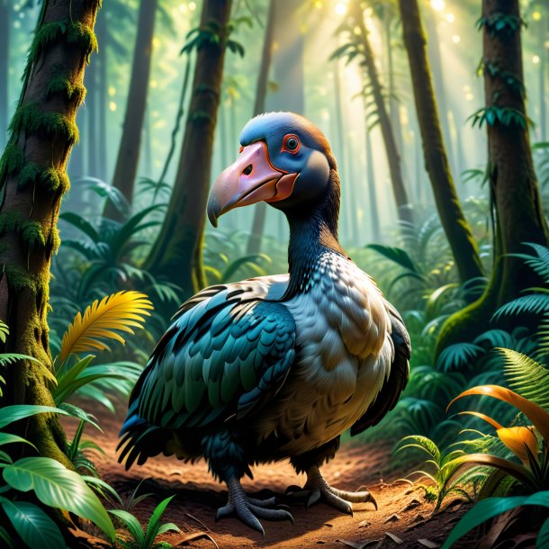Photo of a waiting of a dodo in the forest