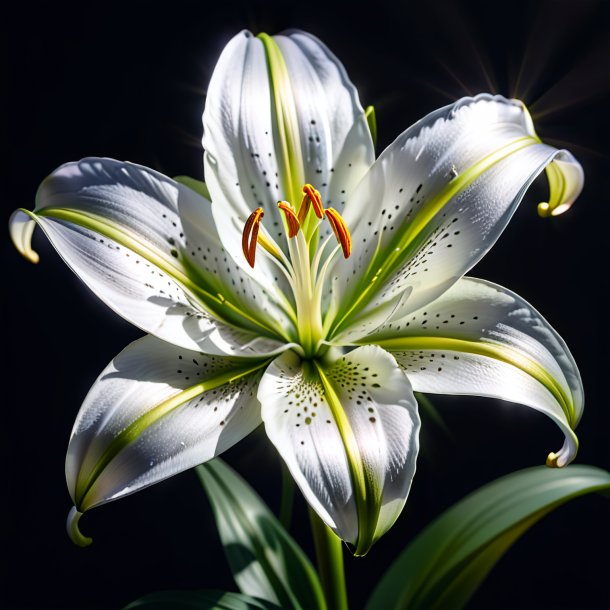 Figure of a silver lily