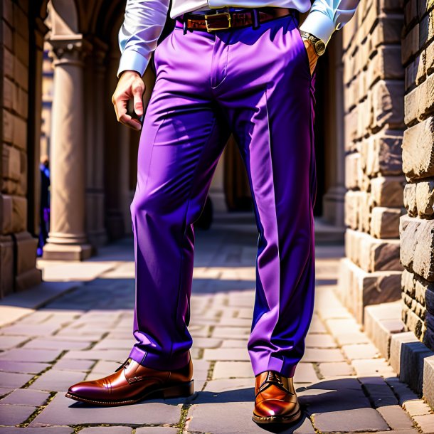 Image of a purple trousers from stone