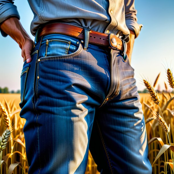Photo of a wheat jeans from iron