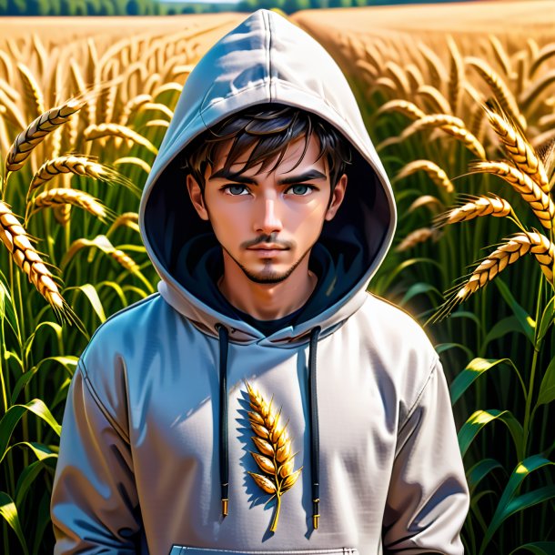 Clipart of a wheat hoodie from wood