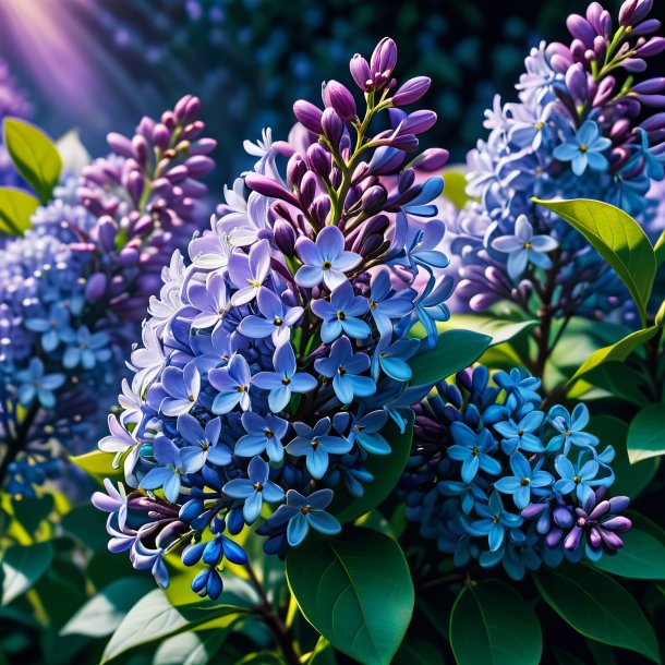 Imagery of a blue lilac