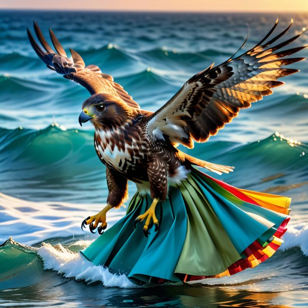 Pic of a hawk in a skirt in the sea