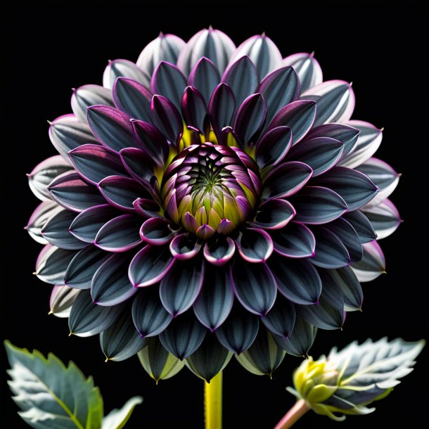 Photography of a charcoal dahlia