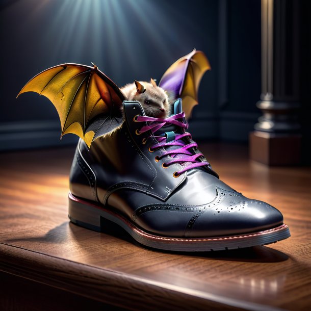 Pic of a bat in a gray shoes