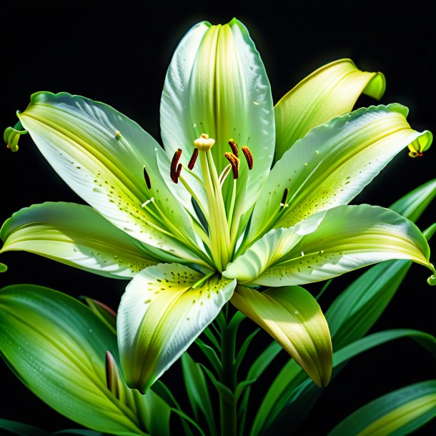 Image of a green lily
