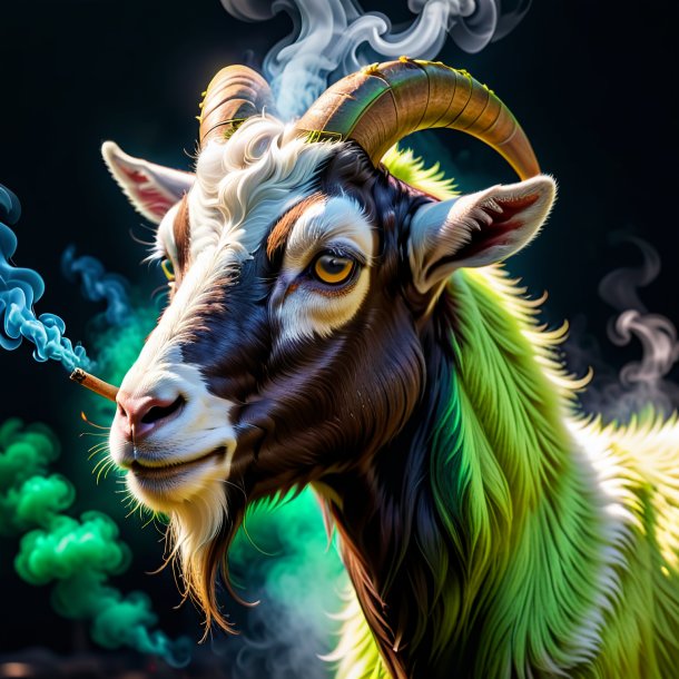 Pic of a lime smoking goat