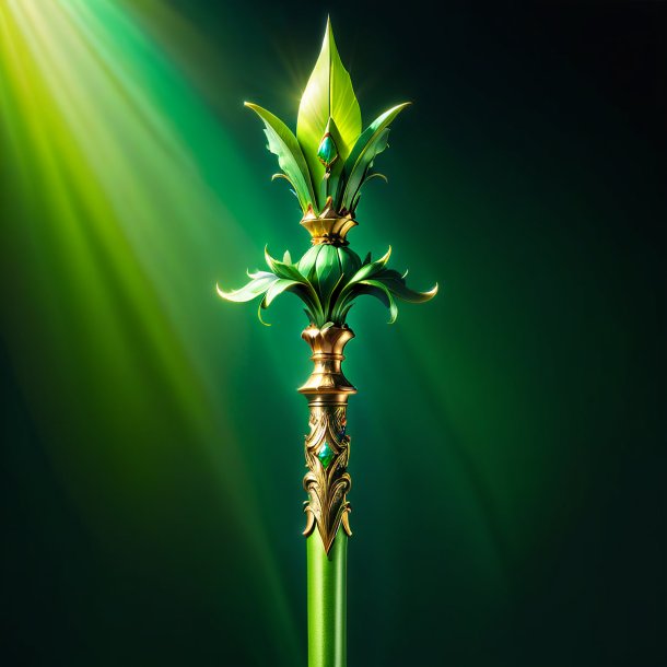 Figura de uma lança de um rei verde de ervilha