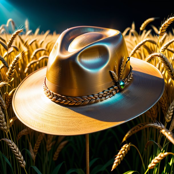 Photography of a wheat hat from metal