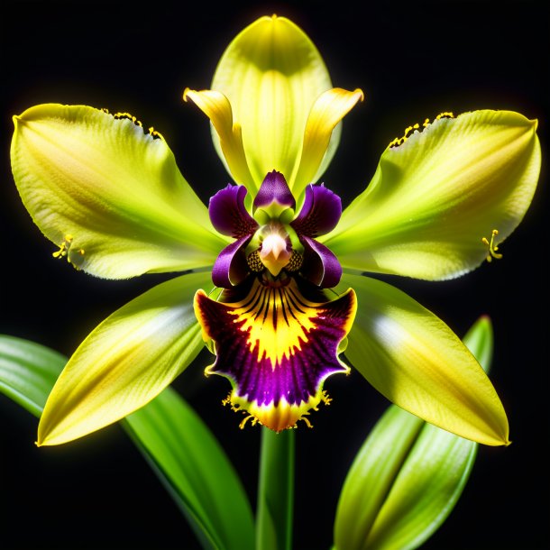 "clipart of a lime ophrys, spider orchid"