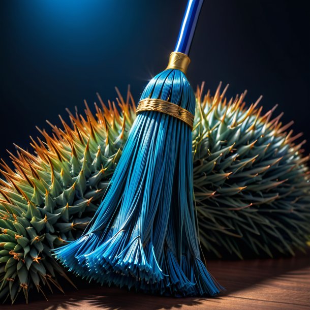 "figure of a blue broom, prickly"