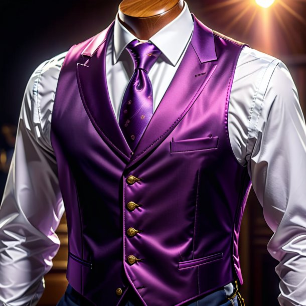 Clipart of a plum vest from metal