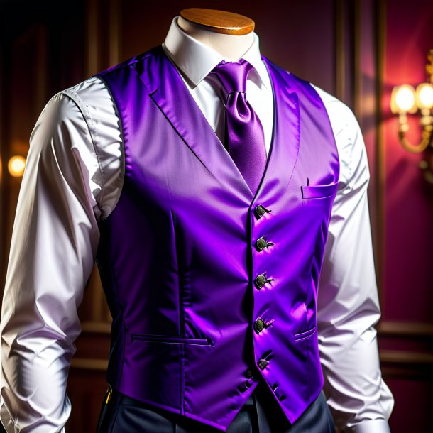 Image of a purple vest from paper