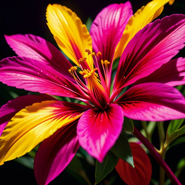 "photography of a magenta madder, yellow"