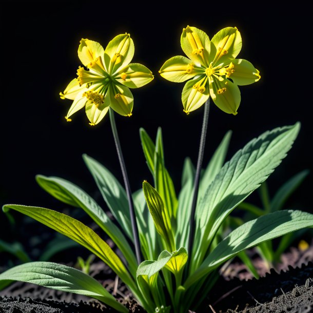 Imagery of a charcoal virginia cowslip