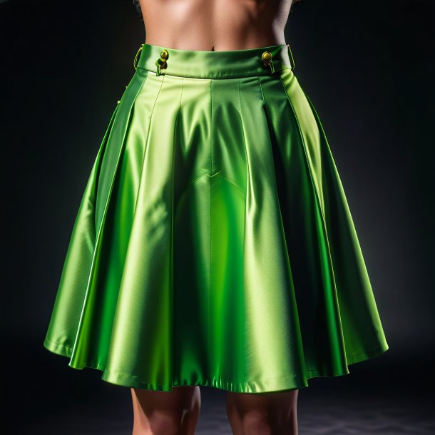 Photo of a pea green skirt from metal
