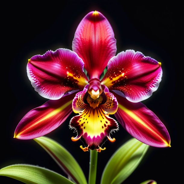 "clipart of a red ophrys, fly orchid"