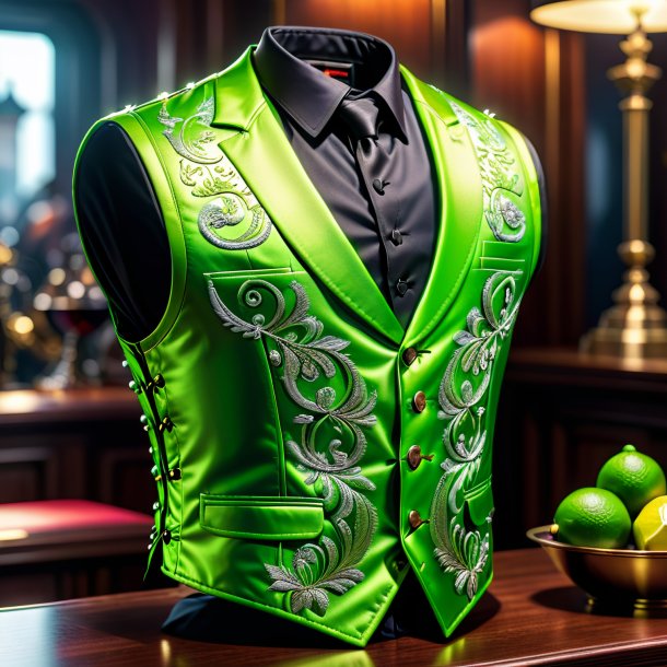 Clipart of a lime vest from iron