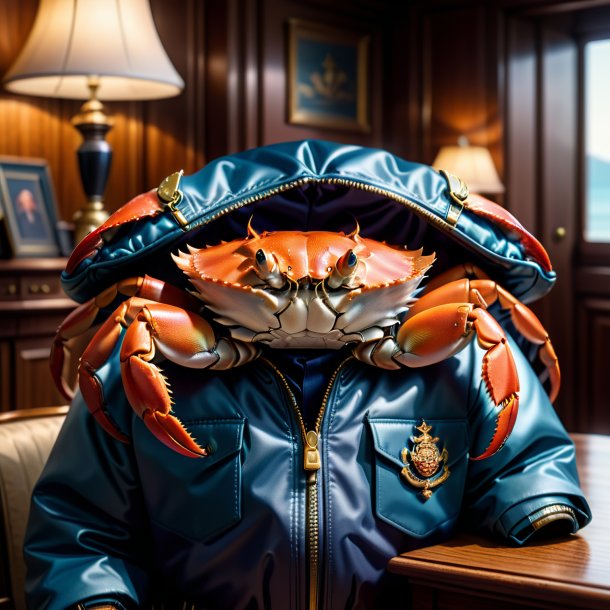 Pic of a crab in a jacket in the house