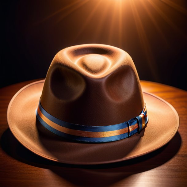 Photo of a brown hat from paper