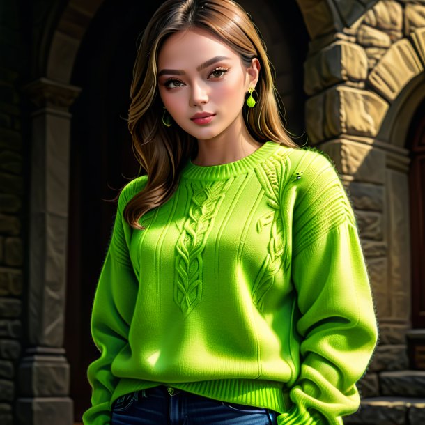 Drawing of a lime sweater from stone