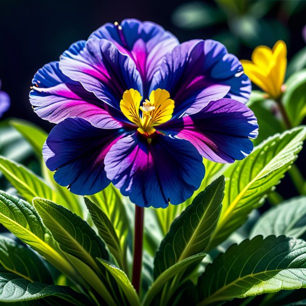 Picture of a navy blue primrose