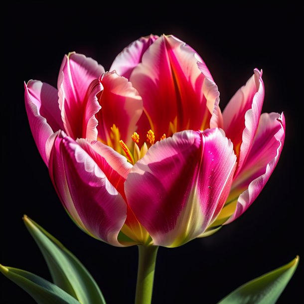 Image of a hot pink tulip