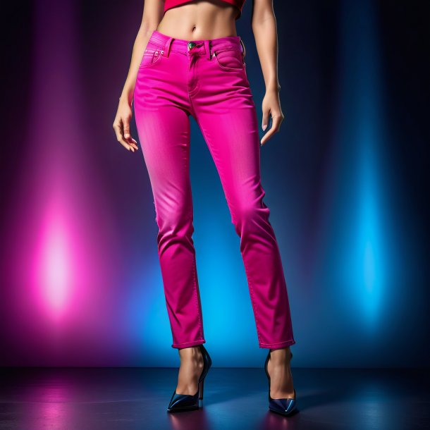 Photo of a fuchsia jeans from iron