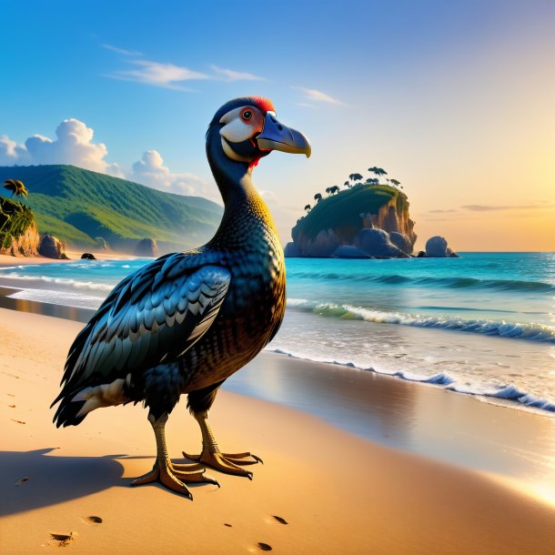 Pic of a waiting of a dodo on the beach