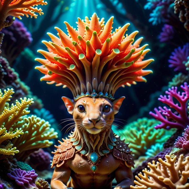 Portrait of a coral mandrake