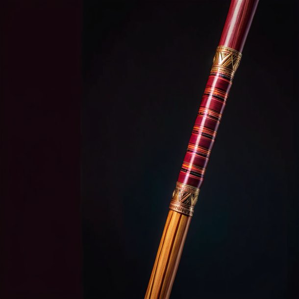Photography of a maroon indian cane