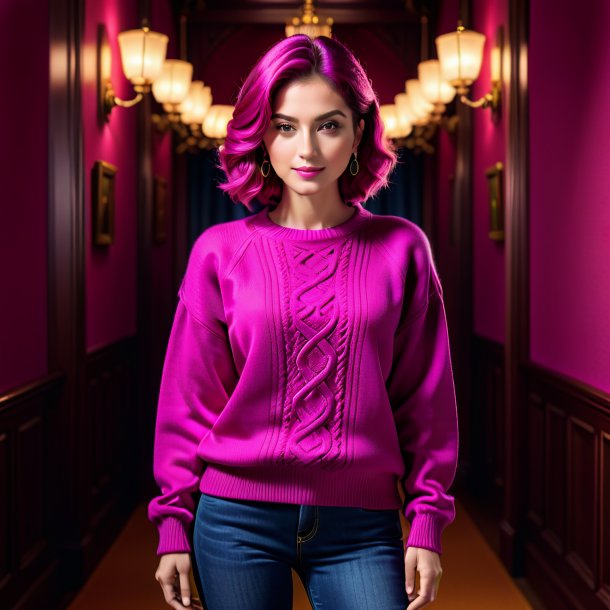 Picture of a magenta sweater from gypsum