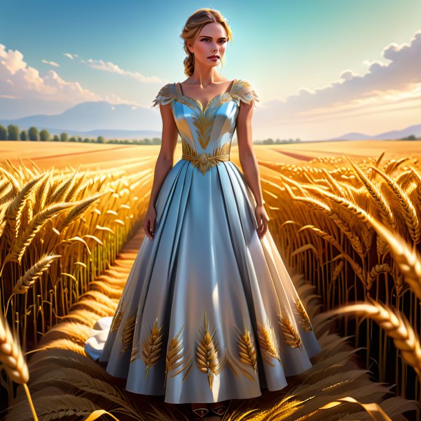 Boceto de un vestido de trigo de yeso