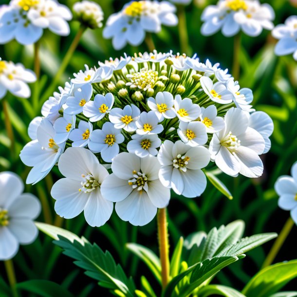 Portrayal of a white persian candytuft