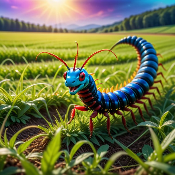 Pic d'une danse d'un centipede sur le terrain